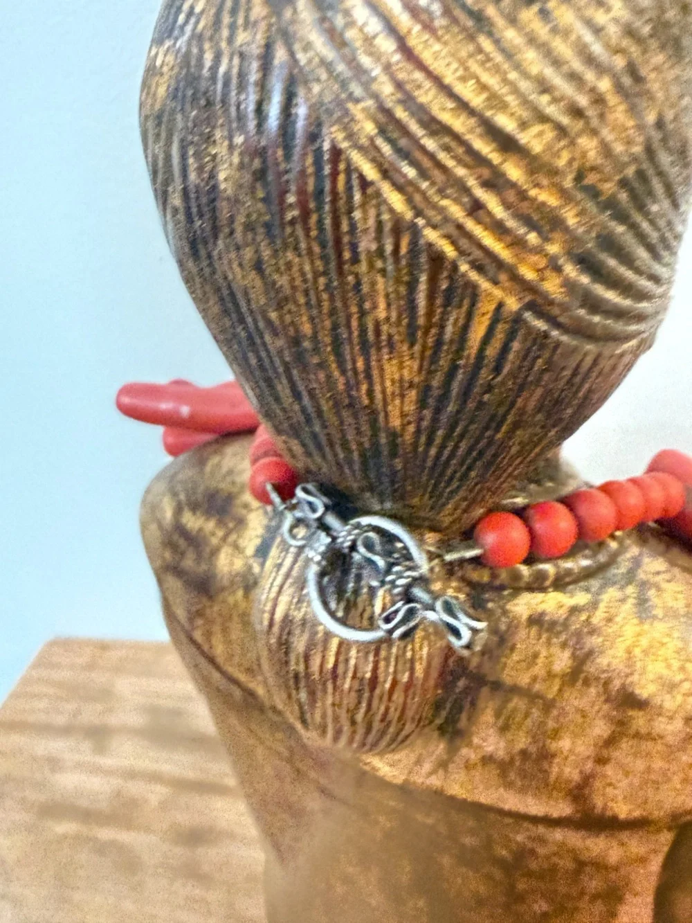 Chunky Vibrant Red Statement Branch Coral Collar Necklace - Picture 8 of 9
